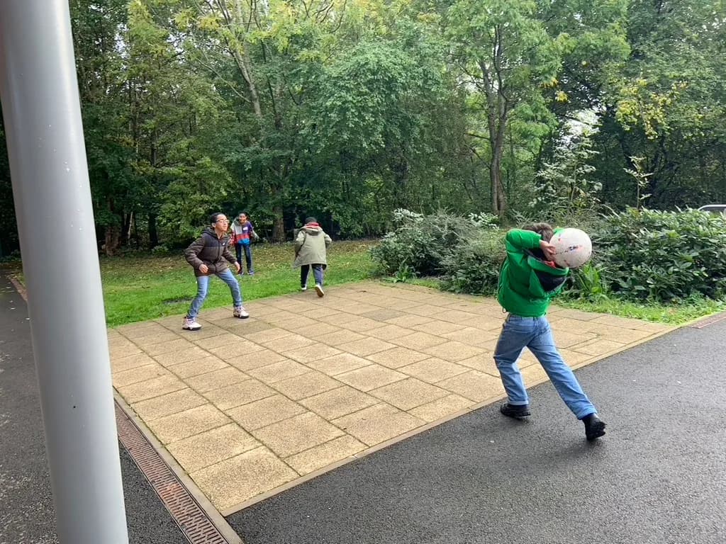 Forerunners students taking part in an outdoor activity together