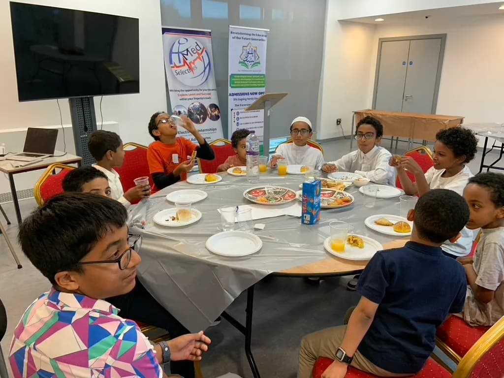 Families gathered at a Forerunners community event
